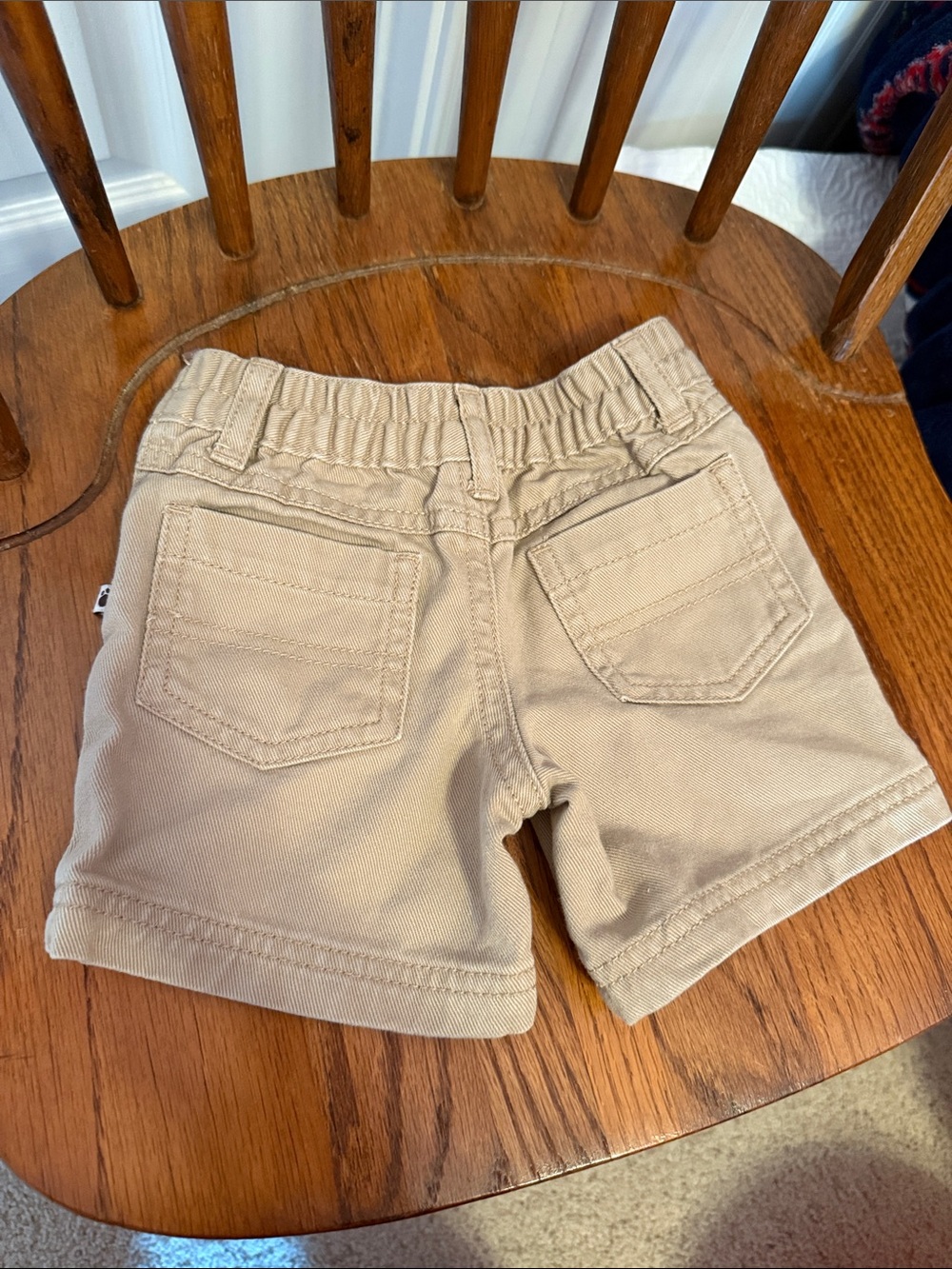 Carter's Tan Elastic-Waist Cotton Shorts